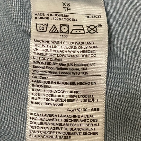 GAP Light Blue Denim Dress size: XS boho minimalist festival style - Picture 7 of 9